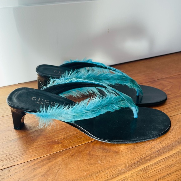 Gucci Duck Feathers Slides - Picture 6 of 9